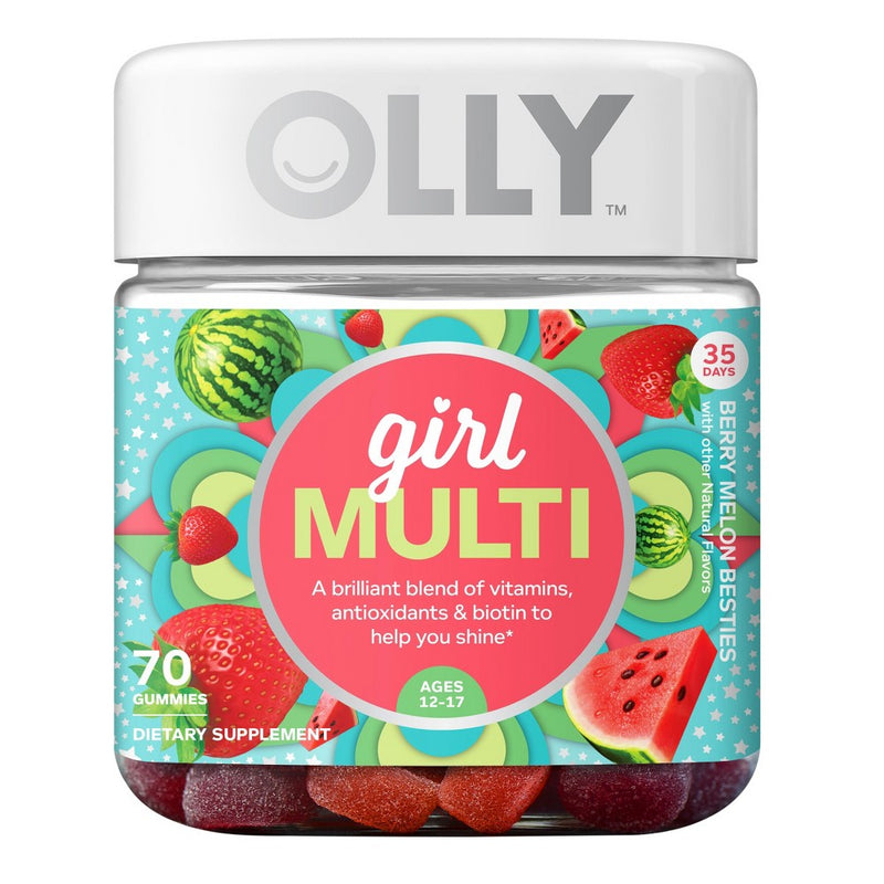 Olly Olly Teen Girl Multivitamin Gummies - Berry Melon - 70ct Vitamins & Supplements Lavender