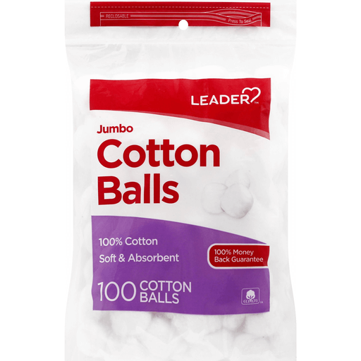 Leader Leader Cotton Balls, Soft And Absorbent, Jumbo Cotton Balls Lavender