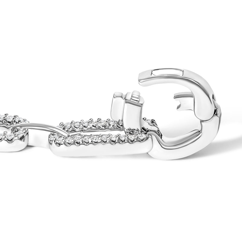 Bids.com 14K White Gold 1.00 Cttw Paperclip Link Bracelet Bracelets White Smoke White.Gold / 7