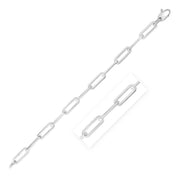 Bids.com 14K White Gold Wide Paperclip Chain (6.1mm) Necklaces White Smoke 18 / White Gold