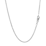 Bids.com 14k White Gold Round Cable Link Chain 1.5mm Necklaces White Smoke 16 / White Gold,18 / White Gold,20 / White Gold