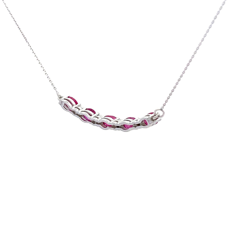 Bids.com .73ct Ruby Diamond Fashion Pendants 10KT White Gold Pendants White Smoke 18