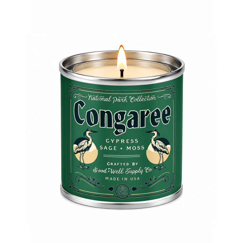 Good & Well Supply Co Congaree National Park Candle Candles Royal Blue Half Pint / 8oz / Cotton Wick,Pint / 14oz / Cotton Wick