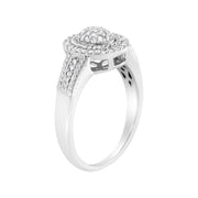 Bids.com .925 Sterling Silver 1/3 Cttw Pave Set Round-Cut Diamond Braided Halo Cocktail Ring (I-J Color, I2-I3 Clarity) - Size 7 Rings White Smoke 8 / White.Sterling Silver,6 / White.Sterling Silver,7 / White.Sterling Silver,9 / White.Sterling Silver,5 / White.Sterling Silver