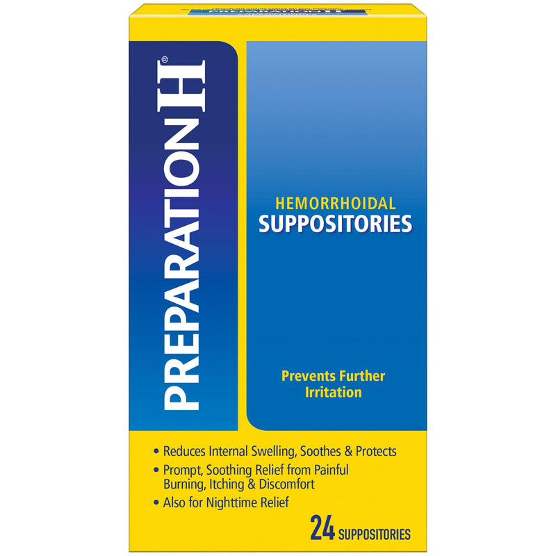 Preparation H Preparation H, Hemorrhoidal Suppositories, 24 Count Health Care Dark Cyan