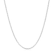 Bids.com 14k White Gold Faceted Cable Link Chain 1.3mm Necklaces White Smoke 16 / White Gold,18 / White Gold,20 / White Gold,One / White Gold