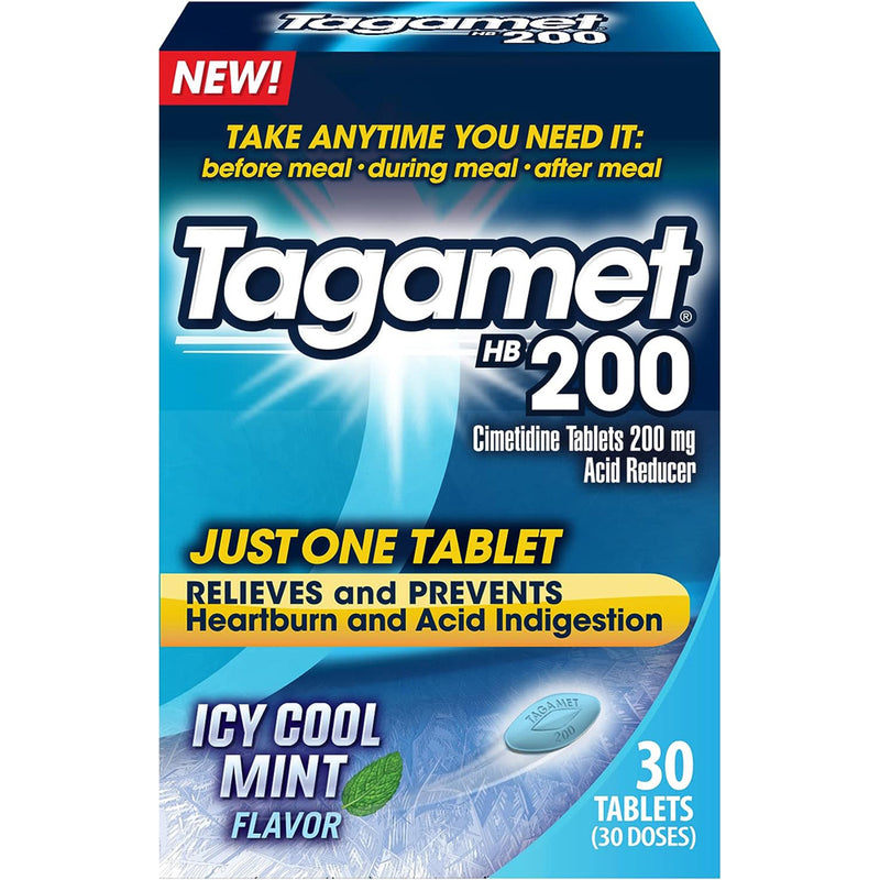 Tagamet Tagamet HB 200 Acid Reducer Tablets, Icy Cool Mint Medicine & Drugs White Smoke