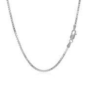 Bids.com 14k White Gold Classic Box Chain 1.4mm Necklaces White Smoke 16 / White Gold,18 / White Gold,20 / White Gold,22 / White Gold,24 / White Gold,30 / White Gold