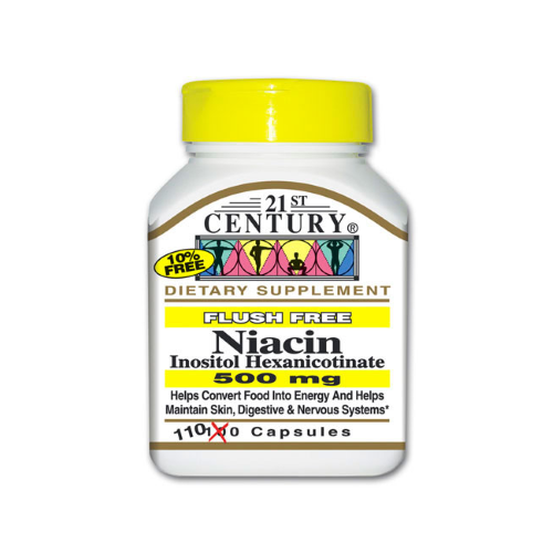 21st Century 21st Century Niacin 500 Mg - Flush Free - 110 Capsules Vitamins & Supplements White Smoke