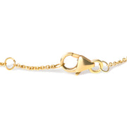 Bids.com 10K Yellow Gold Blue Sapphire and Diamond Accent Evil Eye Station Link Bracelet  (H-I Color, I1-I2 Clarity) - Size 7" Bracelets White Smoke Yellow.Gold / 7