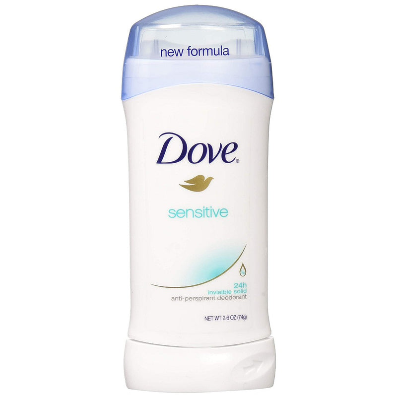 Dove Dove Sensitive Skin Invisible Solid Antiperspirant And Deodorant Stick, 2.6 Ounce Deodorant & Anti-Perspirant White Smoke