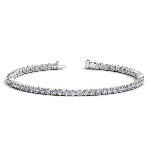 Bids.com Lab Grown Round Diamond Tennis Bracelet in 14k White Gold (4 cctw F/G  VS2/SI1) Bracelets White Smoke 7 / White Gold
