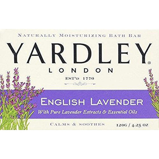 Yardley Yardley London English Lavender Bar Soap with Essential Oils, 4 oz (4-Pack) Bath & Body Seashell