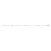 Bids.com 14K White Gold Alternating Blue Sapphire and Diamond Bezel Station Chain Bracelet - Size 7.5 inch Bracelets White Smoke White.Gold / 7.5