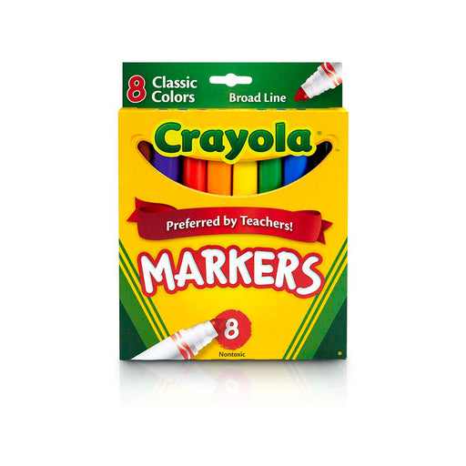Crayola Crayola Non-Washable Marker, Broad Bullet Tip, Assorted Classic Colors Markers Gold