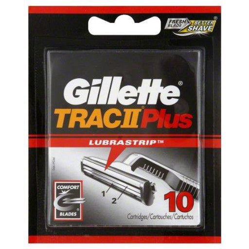 Gillette Gillette Trac II Plus Razor Blade Refill Cartridges 10 ct Razor Blade Black
