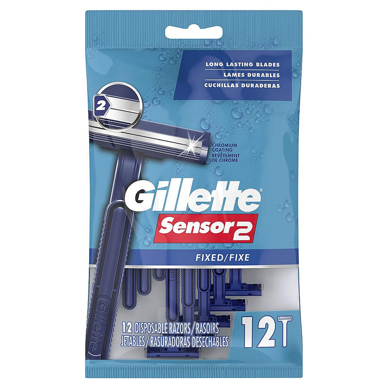Gillette Gillette Sensor2 Fixed Head Disposable Razors Razor Blades Cadet Blue