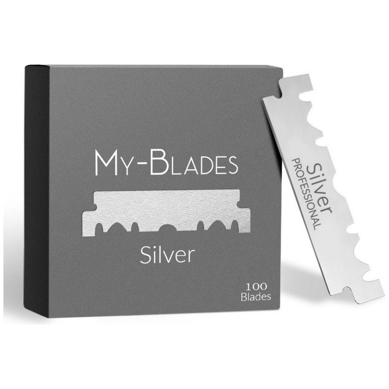 My Blades My-Blades Silver Single Edge Razor Blades 100 ct Razor Blades Dim Gray
