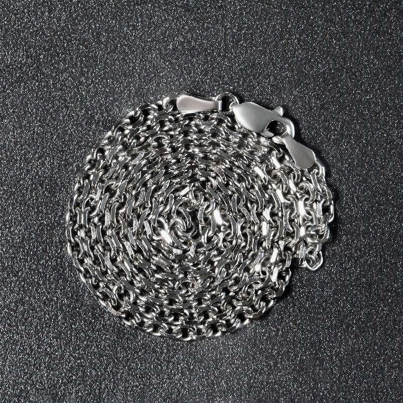 Bids.com 14k White Gold Diamond Cut Cable Link Chain (2.90 mm) Necklaces Dark Slate Gray 18 / White Gold,20 / White Gold,22 / White Gold,24 / White Gold,26 / White Gold