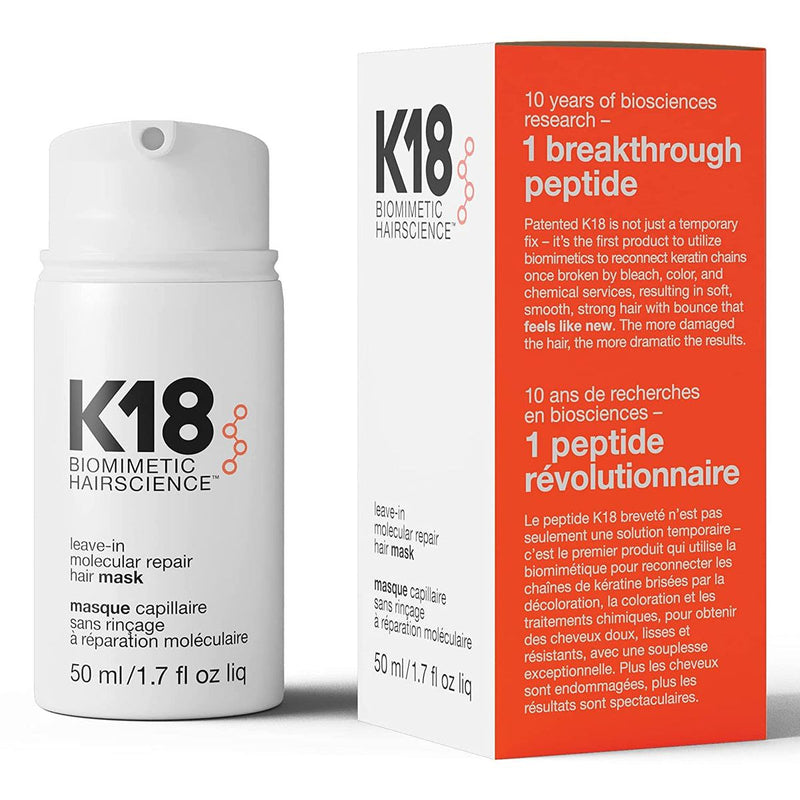 K18 K18 Leave In Molecular Repair Hair Mask 50 Ml Masks White Smoke
