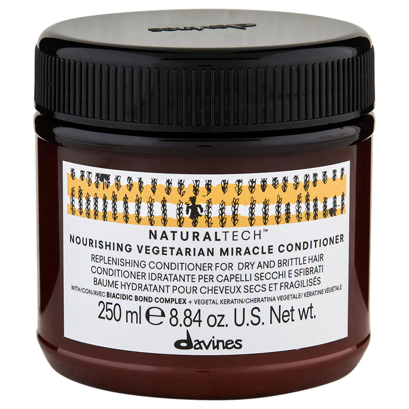 Davines Davines NaturalTech Nourishing Vegetarian Miracle Conditioner 8.84 Oz Conditioners Black