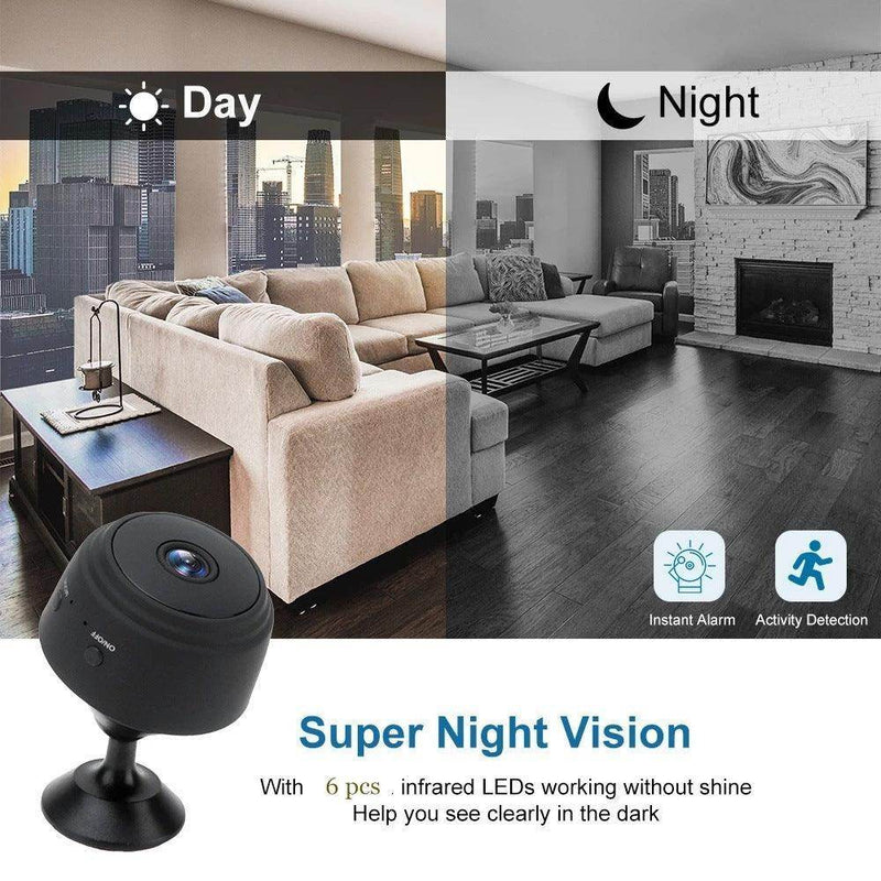 SmartPursue™ Mini Wireless Magnetic Security Camera Mini Camera White Smoke Camera Add 16G / USB,Camera Add 64G / USB,BLACK 128G memory card / USB,Black with 32G memory card / USB,Black with 64G memory card / USB,Black / USB