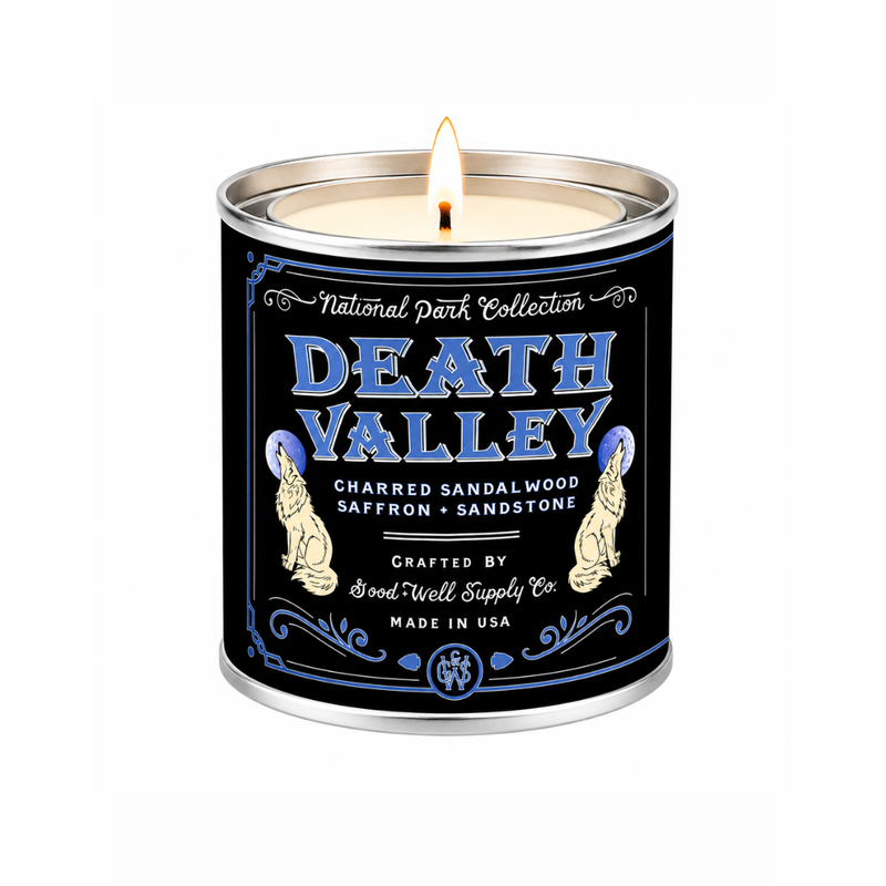 Good & Well Supply Co Death Valley National Park Candle Candles Tan Half Pint / 8oz / Cotton Wick,Pint / 14oz / Cotton Wick