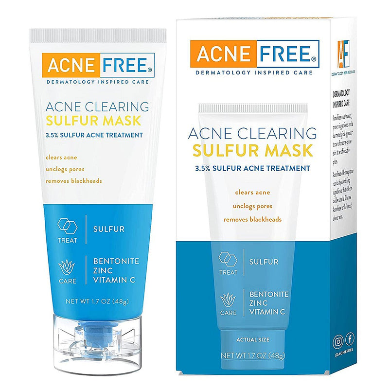AcneFree AcneFree Sulfur 1.7 Oz Treatment For Clearing Masks White Smoke