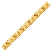 Bids.com 14k Yellow Gold Fancy Basket Weave Line Bracelet Bracelets White Smoke 7.25 / Yellow Gold