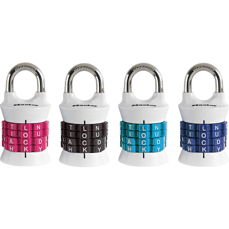 Master Lock Master Lock 1535DWD Word Combination Padlock, Assorted Colors Hardware White Smoke