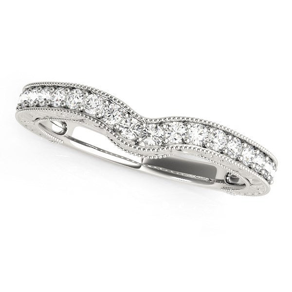 Bids.com 14k White Gold Bead Border Curved Diamond Wedding Band (1/4 cttw) Rings White Smoke 3 / White Gold,3.5 / White Gold,4 / White Gold,4.5 / White Gold,5 / White Gold,5.5 / White Gold,6 / White Gold,6.5 / White Gold,7 / White Gold,7.5 / White Gold,8 / White Gold,8.5 / White Gold,9 / White Gold