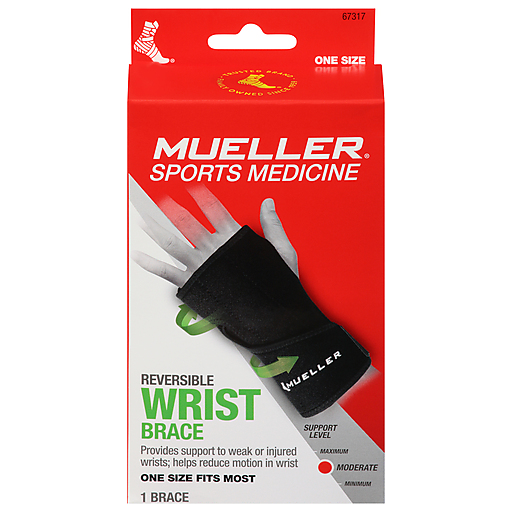 Mueller Mueller® Moderate Reversible Wrist Brace Personal Care Red