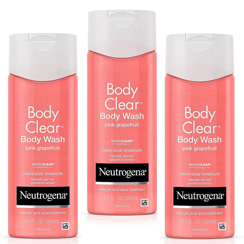 Neutrogena Neutrogena Body Clear Acne Body Wash, Pink Grapefruit, 8.5 fl. oz Body Wash White Smoke
