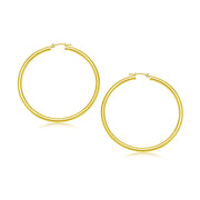 Bids.com 10k Yellow Gold Polished Hoop Earrings (30 mm) Earrings White Smoke Yellow Gold