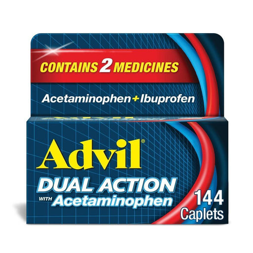 Advil Advil Dual Action Coated Caplets - Acetaminophen + Ibuprofen Personal Care Midnight Blue