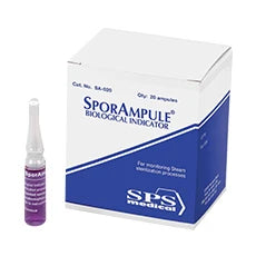 Medisca SporAmpule Biological Indicator for Steam Sterilization, 20 Count Medical Supplies White Smoke