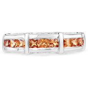 Bids.com 1.08 Carat Genuine Orange Sapphire .925 Sterling Silver Ring Rings Lavender size 6.00,size 7.00,size 8.00,size 9.00,size 5.00,size 10.00