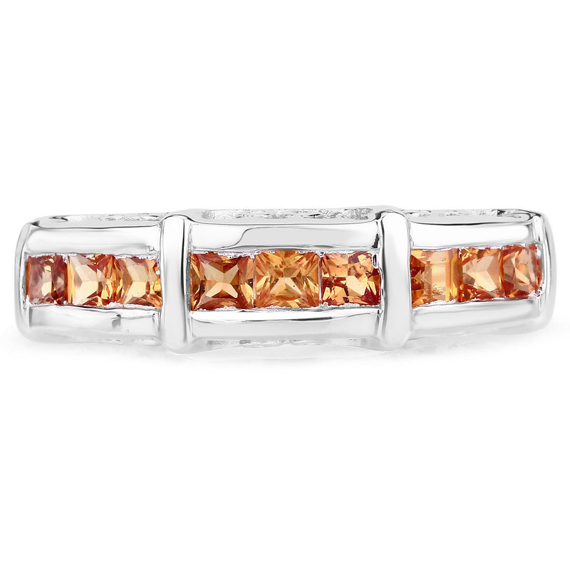 Bids.com 1.08 Carat Genuine Orange Sapphire .925 Sterling Silver Ring Rings Lavender size 6.00,size 7.00,size 8.00,size 9.00,size 5.00,size 10.00