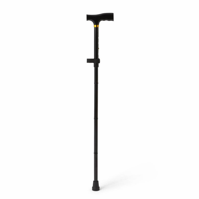Medline Medline Folding T-Handle Cane, Black Canes & Walking Sticks White Smoke