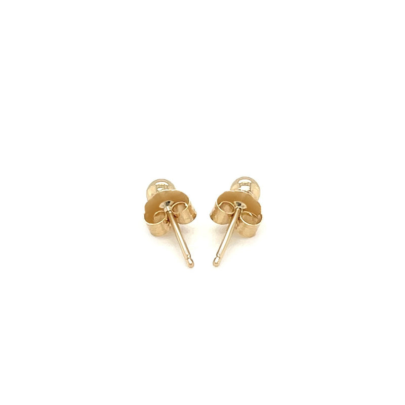 Bids.com 14k Yellow Gold Polished Round Stud Earrings Earrings White Smoke Yellow Gold