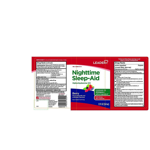 Leader Leader™ Nighttime Sleep Aid – Berry Flavor Liquid (12 fl oz) Vitamins & Supplements White Smoke