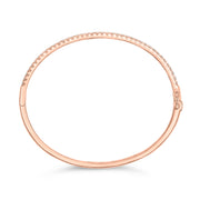 Bids.com 14K Rose Gold 1.00 Cttw Half Eternity Diamond Bangle Bracelet (G-H Color, SI2-I1 Clarity) - 7" Inches Bracelets White Smoke Rose.Gold / 7,White.Gold / 7,Yellow.Gold / 7