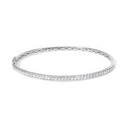 Bids.com 14K Rose Gold 1.00 Cttw Half Eternity Diamond Bangle Bracelet (G-H Color, SI2-I1 Clarity) - 7" Inches Bracelets White Smoke White.Gold / 7