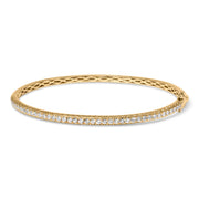 Bids.com 14K Rose Gold 1.00 Cttw Half Eternity Diamond Bangle Bracelet (G-H Color, SI2-I1 Clarity) - 7" Inches Bracelets White Smoke Yellow.Gold / 7