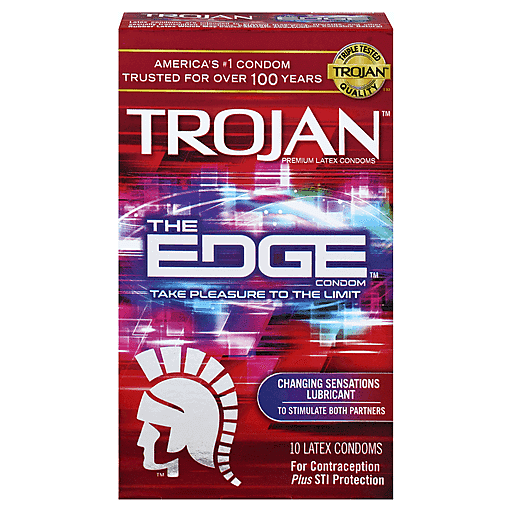 Trojan Trojan The Edge Premium Lubricated Condoms Condoms Brown