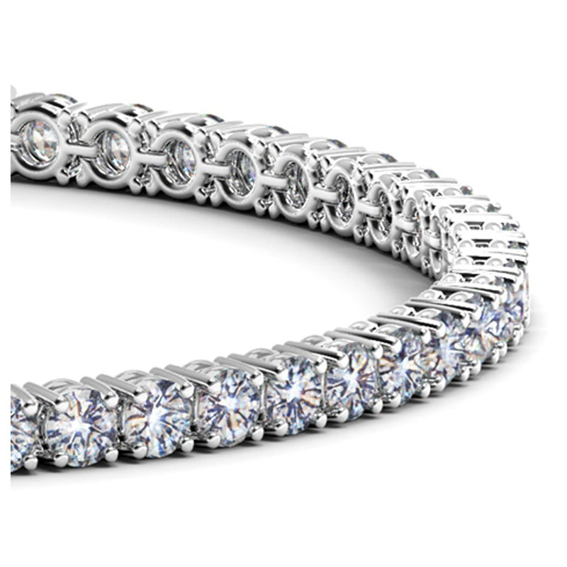 Bids.com Lab Grown Round Diamond Tennis Bracelet in 14k White Gold (6 cctw F/G  VS2/SI1) Bracelets White Smoke 7 / White Gold