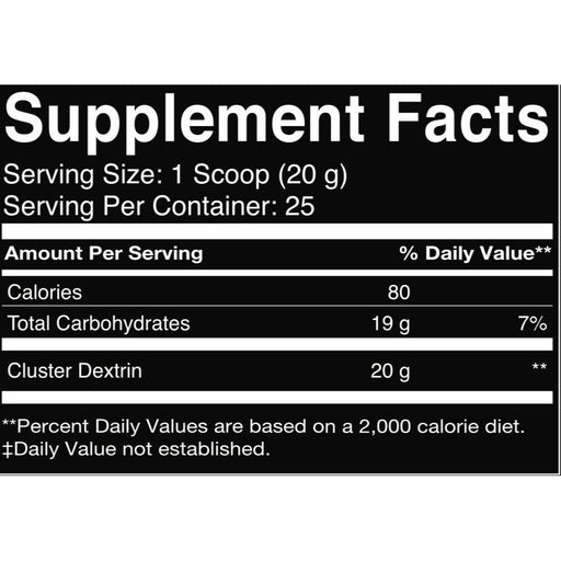 Edge Fitness Performance Performance Carbohydrates V2 Fitness Supplement Black Unflavored