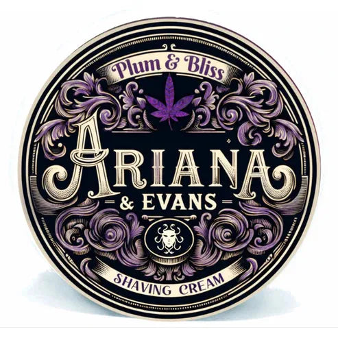 Ariana & Evans Ariana & Evans Plum & Bliss Collection Shaving Set White Smoke Shaving Soap 5.3 Oz,Aftershave Splash 3.4 Oz