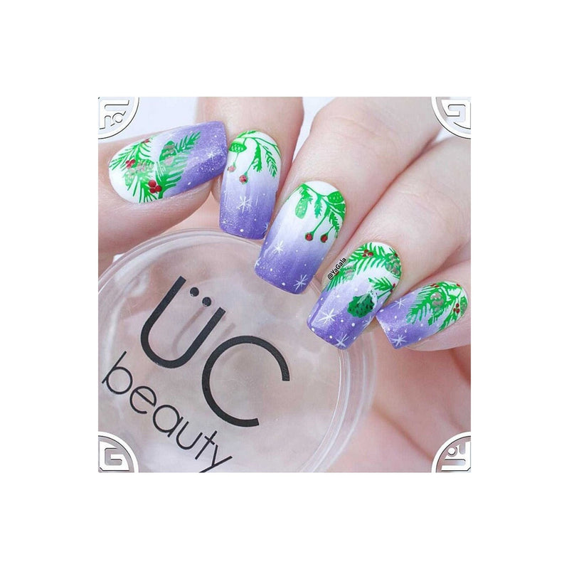UberChic Beauty Happy Christmas, (Christmas-04) Stamping Plate Gray