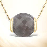 Bids.com 16.79 Carat Genuine Grey Moonstone .925 Sterling Silver Pendant Pendants White Smoke